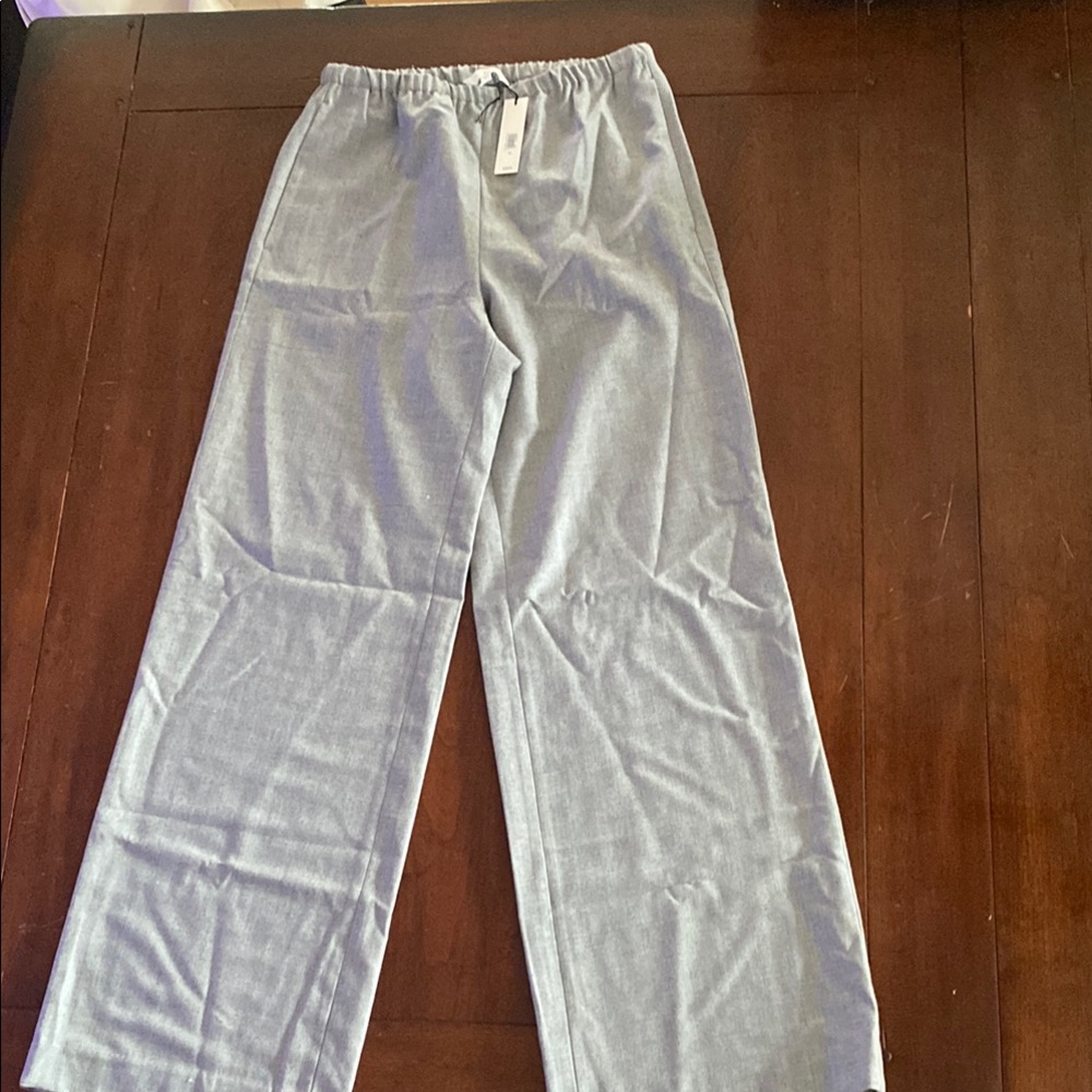 Gray Wide-Leg Pants